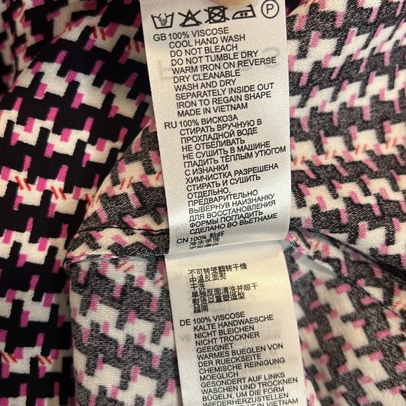 REISS Nia Geometric Print One Shoulder Midi Dress Size 8US - Picture 10 of 10